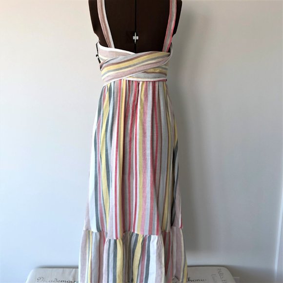 NWT Striped Linen Blend Sundress - Picture 6 of 8